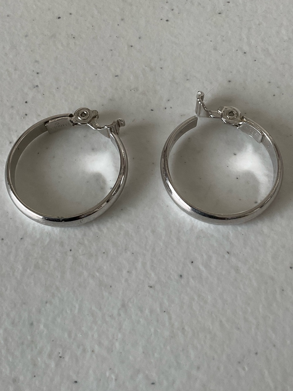 Classic Silver Tone Hoop Earrings